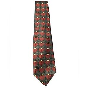 Elegant Red and Green Patterned Tie